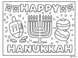 Hanukkah Star Coloring Page with Mandala Flower Design