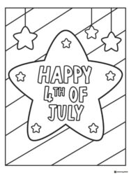 Marching Uncle Sam Coloring Page with American Flag