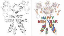 New Year Coloring Pages