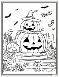 Pumpkin Patch Porch Coloring Page