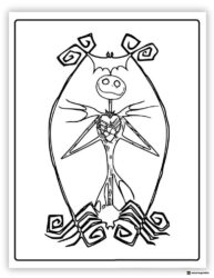 Abstract Jack Skellington Coloring Page
