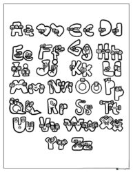 All Alphabet Lore Letters Coloring Sheet