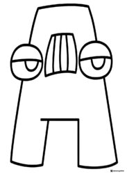 Alphabet Lore A Coloring Sheet