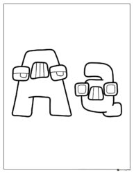Alphabet Lore Aa Coloring Page