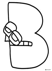 Alphabet Lore B Coloring Page