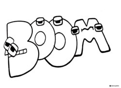 Alphabet Lore BOOM Coloring Page