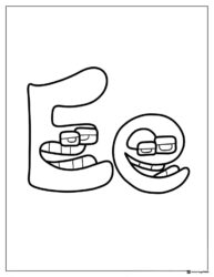 Alphabet Lore Ee Coloring Sheet