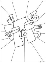 Alphabet Lore F A C S Coloring Page