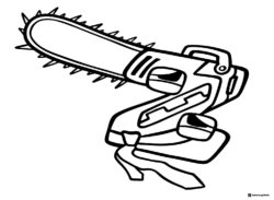 Alphabet Lore F Chainsaw Coloring Page