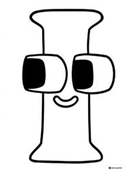 Alphabet Lore I Coloring Page