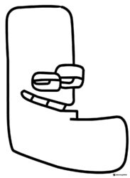 Alphabet Lore L Coloring Page