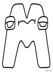 Alphabet Lore M Coloring Page