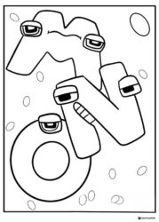 Alphabet Lore M N O Coloring Sheet