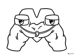 Alphabet Lore M Posing Coloring Page