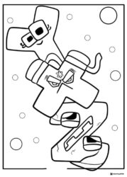 Alphabet Lore X and Z Coloring Page