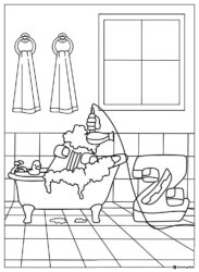 Alphabet Lore Z in Bathtub Coloring Page