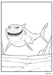 Anchor the Hammerhead Shark Coloring Page