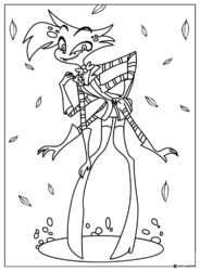 Angel Dust Coloring Page with Falling Feathers