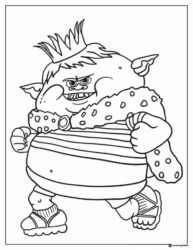 Angry Bergen King Gristle with crown coloring page