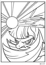 Angry Twilight Sparkle with sunbeams coloring page