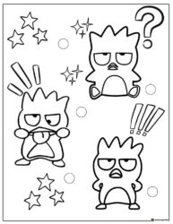 Badtz Maru Expressions Coloring Page