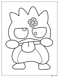 Badtz Maru with a band aid coloring page 1