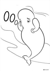 Bailey blowing bubbles coloring sheet