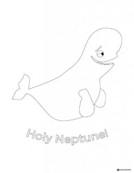 Bailey with Holy Neptune coloring page