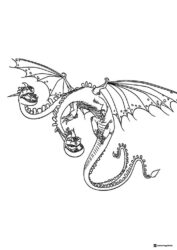 Barf and Belch Hideous Zippleback dragon coloring page