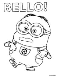 Bello Minion Coloring Sheet