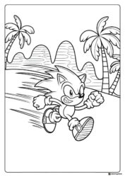 Blazing Fast Sonic Coloring Page by Tropical Shore
