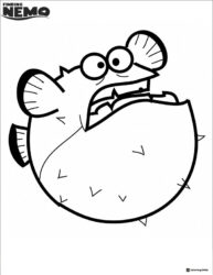 Bloat the Pufferfish Coloring Page