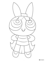 Blossom Powerpuff Girl Coloring Page