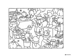 Bobbie Goods Halloween costume party coloring sheet