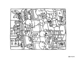 Bobbie Goods animals in a busy coffee shop