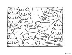 Bobbie Goods animals tubing down a river coloring