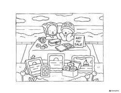 Bobbie Goods art for sale by the water coloring