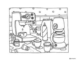 Bobbie Goods coffee and hot drinks coloring page