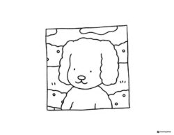 Bobbie Goods dog portrait coloring page