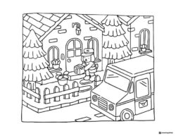 Bobbie Goods mail delivery to a house coloring page