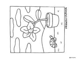 Bobbie Goods turtle and friendly flower coloring