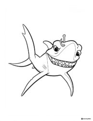 Bruce the Shark Coloring Page