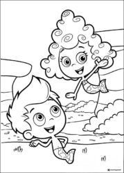 Bubble Guppies coloring page of Gil and Deema
