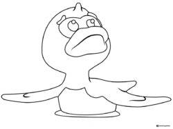 Bubble Guppies coloring page of a wide mouthed fish looking up