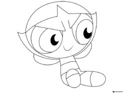 Bubbles Powerpuff Girl Coloring Page