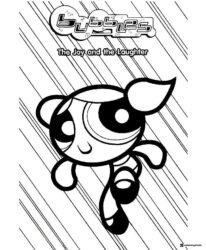 Bubbles Powerpuff Girl The Joy and the Laughter Coloring Sheet