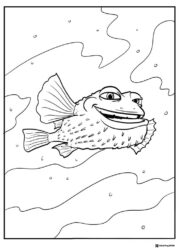 Bubbles the Yellow Tang Coloring Page