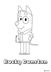 Bucky Dunstan Coloring Sheet Holding a Clipboard