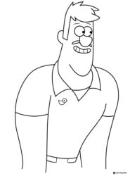 Bud Gleeful Coloring Page Smiling