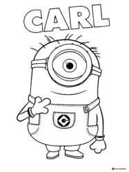 Carl Minion Coloring Sheet